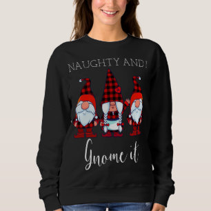 Sweatshirt Naughty et moi, ça Noël Trois Buffalo Pla