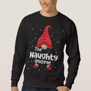 Sweatshirt Naughty Gnome Famille Correspondant Noël Funny Paj