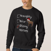 Sweatshirt Naughty Nice Riding Horses (Devant)