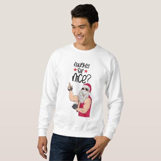 Sweatshirt Naughty ou Nice (Devant entier)