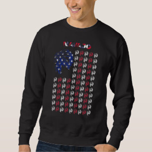 Sweatshirt Navajo Amérindien Chef Usa Drapeau 4e J