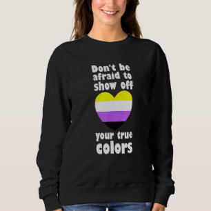 Sweatshirt N'ayez pas peur Afficher les couleurs vraies Non b