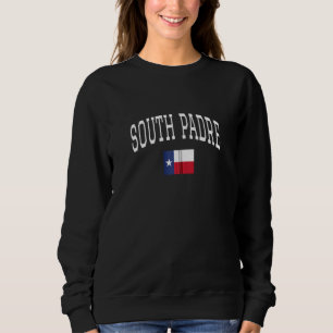 Sweatshirt Né Dans South Padre Texas Tx State Flag Zip