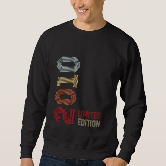 Sweatshirt Né En 2010 Funny Mens 14e anniversaire Anniversair (Devant)