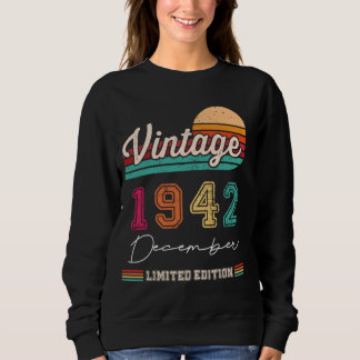 Sweatshirt Né En Décembre 1942 Vintage Joyeux Anniversaire 82