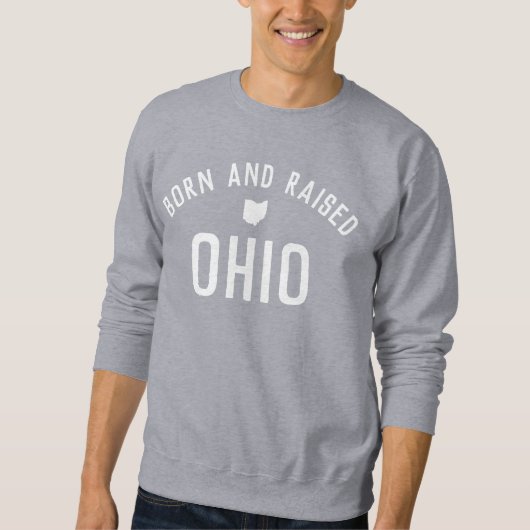 Sweatshirt Né et élevé Ohio Classic Block State Pride (Devant)