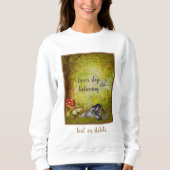 Sweatshirt Ne jamais cesser de croire Berger Chiot Inspiratio (Devant)