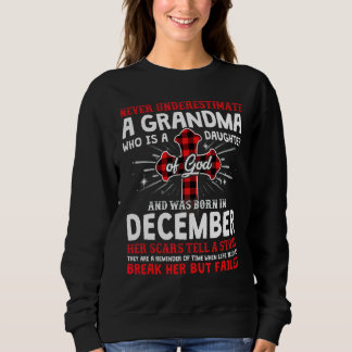 Sweatshirt Ne jamais sous-estimer une grand-mère Décembre Ann