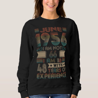 Sweatshirt Né Juin 1956 66ème Anniversaire Fabriqué En 1956 6