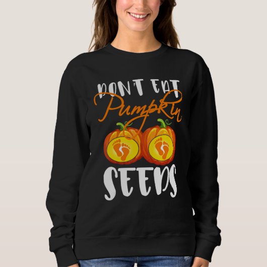 Sweatshirt Ne Mangez Pas De Graines De Citrouille Halloween (Devant)