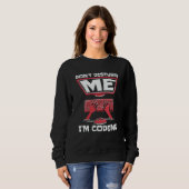 Sweatshirt Ne me dérangez pas, je code un logiciel full stack (Devant entier)
