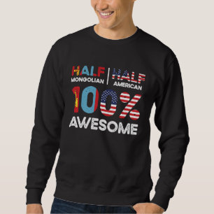 Sweatshirt Né Mongol Mongolie Américain États-Unis Nationalit