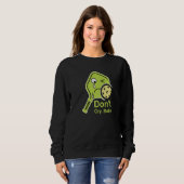 Sweatshirt Ne pleure pas bébé Pickleball Lime Paddle Crier Di (Devant entier)
