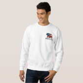 Sweatshirt Né pour diriger – Conception d'ours américain patr (Devant entier)