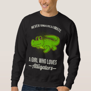 Sweatshirt Ne Sous-Estimez Jamais Une Fille Qui Aime Les Alli