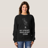 Sweatshirt Ne vous approchez pas de cette divinité sans m'off (Devant entier)