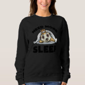 Sweatshirt Need More Sleep Napping Meerkat With Stuffed Anima (Devant)