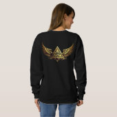 Sweatshirt NeoAnkh Egyptian Eye of Horus Gold Winged Pyramid (Dos entier)