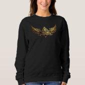 Sweatshirt NeoAnkh Egyptian Eye of Horus Gold Winged Pyramid (Devant)