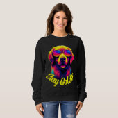 Sweatshirt Neon Golden Retriever (Devant entier)