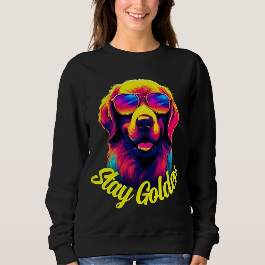 Sweatshirt Neon Golden Retriever (Devant)