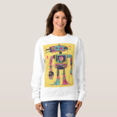 Sweatshirt Neon Panelbot - Sweats d'illustration robotique po (Devant entier)