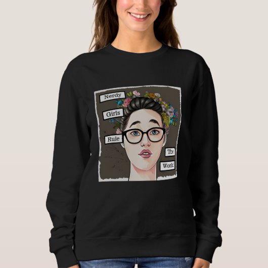 Sweatshirt Nerdy Girls dirigent le monde (Devant)