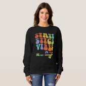 Sweatshirt Nerdy Groovy Statistics Vibes Math Teacher (Devant entier)