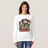 Sweatshirt Nerry Christmas Cats (Devant entier)