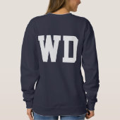 Sweatshirt Netball bleu blanc aile ailé défenseur fille (Dos)