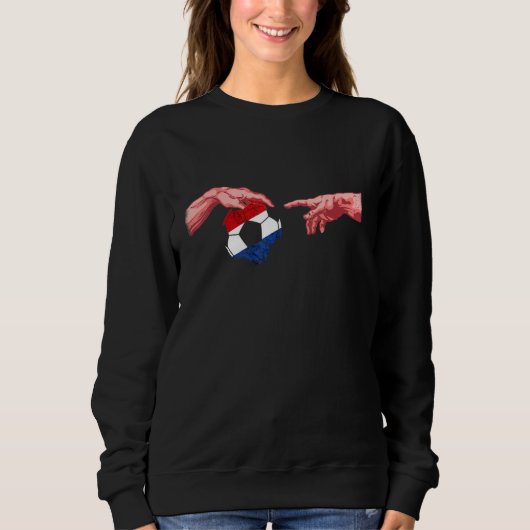 Sweatshirt Netherlands Reaching Hand Ductch Soccer Ball Dutch (Devant)