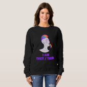Sweatshirt Neutral Rainbow Pride Genderless - Non Binary Gend (Devant entier)
