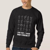 Sweatshirt Neutral Symbols Pride - Genderless Non Binary Gend (Devant)