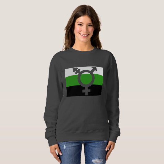 Sweatshirt Neutrois Drapeau Coupé (Devant entier)