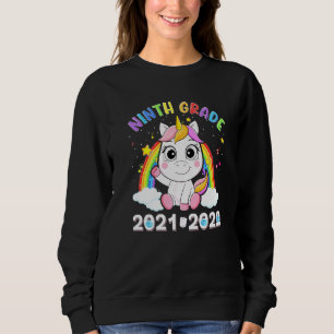 Sweatshirt Neuvième Année 2021 2022 Masque Unicorn Retour À L