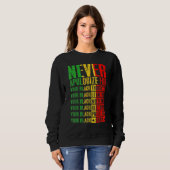 Sweatshirt Never Apologize For Your Blackness Black History P (Devant entier)