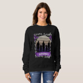 Sweatshirt Never Forget Alzheimer's Awareness Retro Purple Fa (Devant entier)