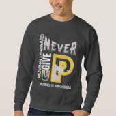 SWEATSHIRT NEVER GIVE UP (Devant)