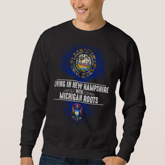 Sweatshirt New Hampshire Accueil Michigan Roots State Tree dr (Devant)