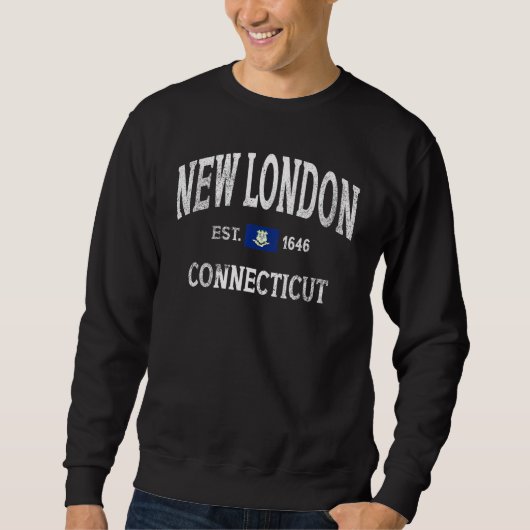 Sweatshirt New London Connecticut CT Vintage Throwback Classi (Devant)