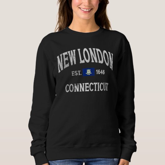 Sweatshirt New London Connecticut CT Vintage Throwback Classi (Devant)