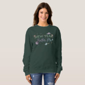 Sweatshirt New Year, Better Me Soft Pastel Motivational  (Devant entier)