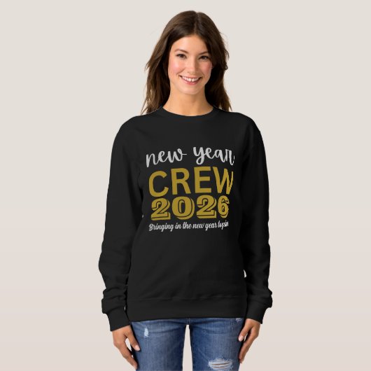 Sweatshirt New Year Crew 2026 (Devant entier)