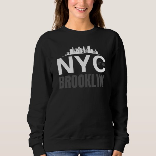 Sweatshirt New York Brooklyn/New York Pullover/NYC College (Devant)
