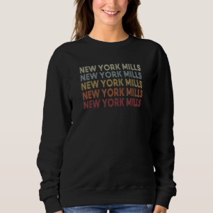 Sweatshirt New York Mills New York New York Mills NY Rétro Vi