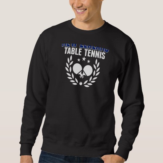 Sweatshirt New Zealand Ping Pong   Kiwi Table Tennis Supporte (Devant)