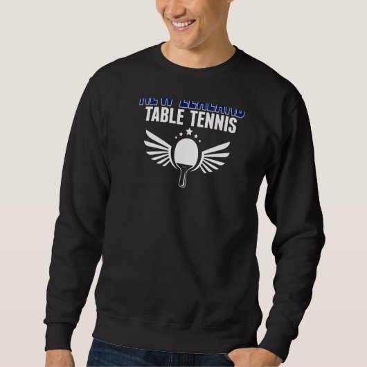 Sweatshirt New Zealand Table Tennis  Support Kiwi Ping Pong T (Devant)