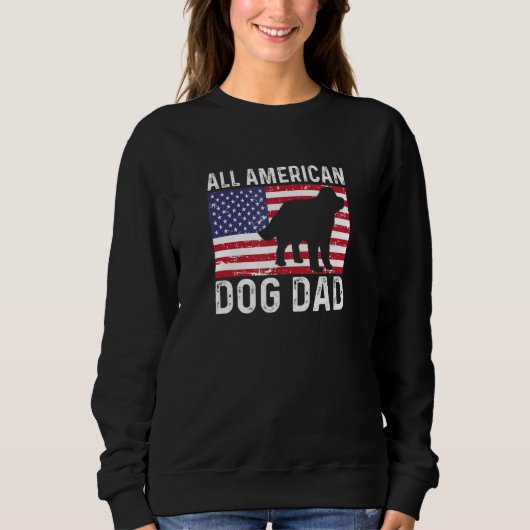 Sweatshirt Newfoundland Distressed Patriotic All American USA (Devant)