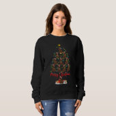 Sweatshirt Newfoundland Dog Christmas Tree Lights Newfoundlan (Devant entier)