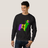 Sweatshirt Newfoundland Dog Mardi Gras Carnivals Funny Puppy  (Devant entier)